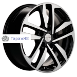 Khomen Wheels KHW1612 Polo R16 / 6.5J PCD 5x100 ET 39 ЦО 57.1 Литые Black-FP